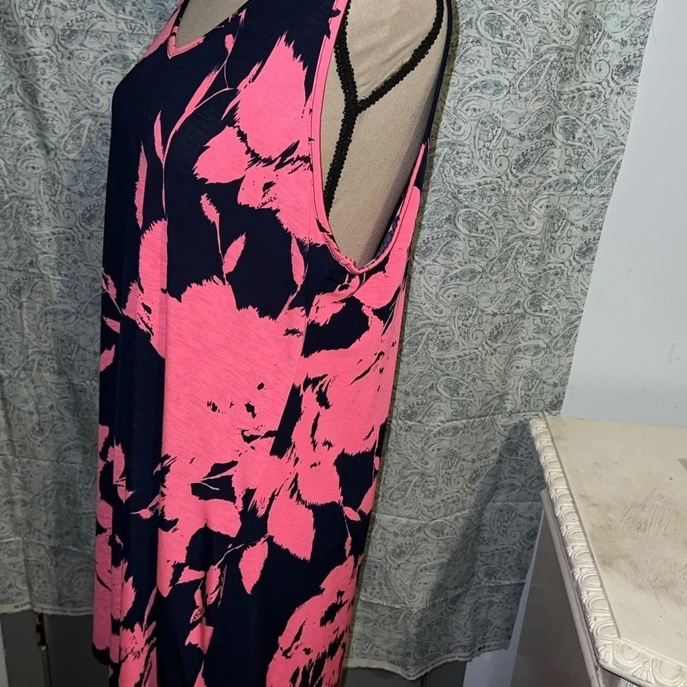 2XL tank dress navy blue and hot pink - Picture 5 of 5